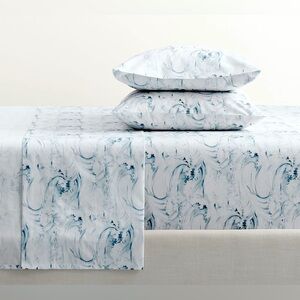 Pottery Barn Stinson Wave Percale Queen Sheet Set